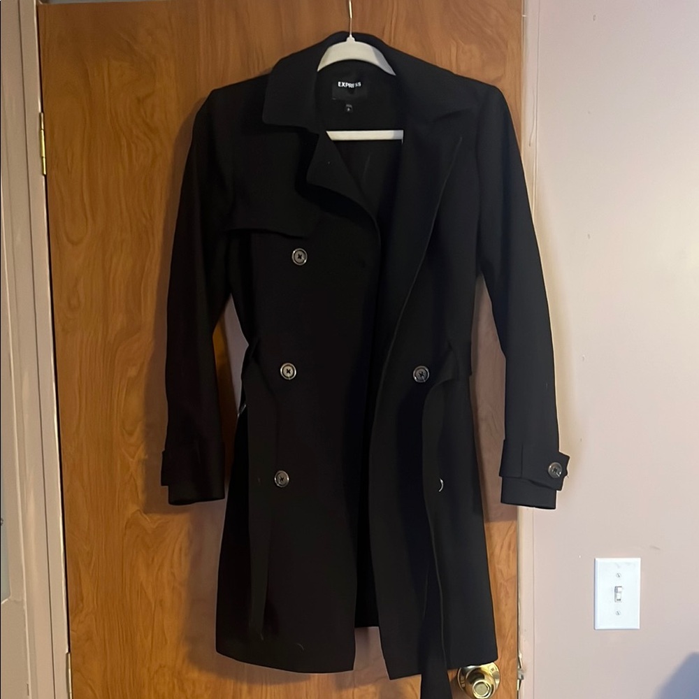 Express Women's Black Trench Coat